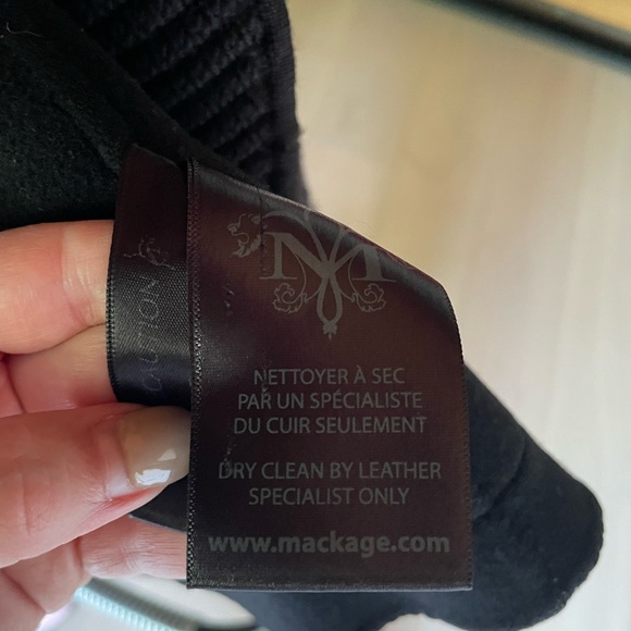 Mackage shawl neck coat with hook eye closure.  Black size small. - Picture 4 of 6